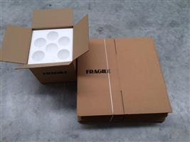 scatola in EPS 6 fori per bottiglie e cartone
